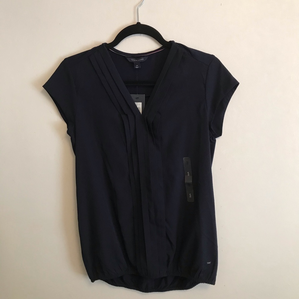 Tommy Hilfiger s/p navy blue shirt top NWT